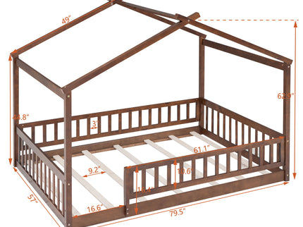 Bed House Bed Frame With Fence