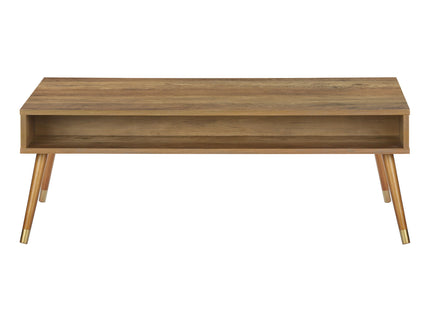 Coffee Table, Accent, Cocktail, Rectangular, Storage, Living Room, Wood Legs, Mid Century - Walnut