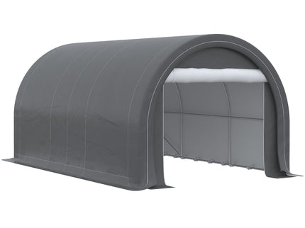 Outsunny - 10' x 16' Carport, Heavy Duty Portable Garage Storage Tent With Large Zippered Door, Anti-Uv Pe Canopy Cover For Car, Truck, Boat, Motorcycle, Bike, Garden Tools, Outdoor Work