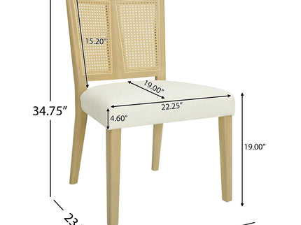 Rattan Dining Chair Without Arms (Set of 2)