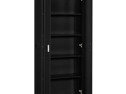 Storage Cabinet With Adjustable Shelves, 2 Doors, Rectangle Design For Bathroom