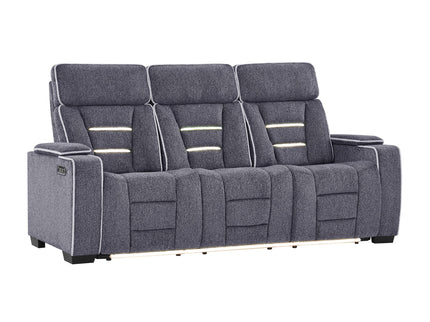Austin - Reclining Sofa With Storage Arms - Gray