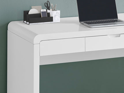 Computer Desk For Home Office, Storage Drawers, Contemporary & Modern - White