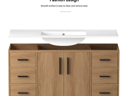 Bathroom Vanity With Abundant Storage 2 Soft Close Doors And 9 Drawers