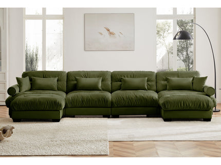 Super Comfort Oversized Modular Sectional Sofa With Movable Ottoman