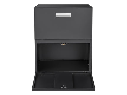 Office Furniture Copier Cabinet 2 Door Steel Copier Stand Mobile Pedestal File Printer Stand - Black
