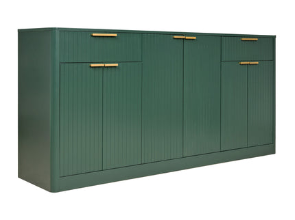 Large Fluted Buffet Sideboard, Wine Bar Storage Cabinet With 6 Doors & 2 Drawers