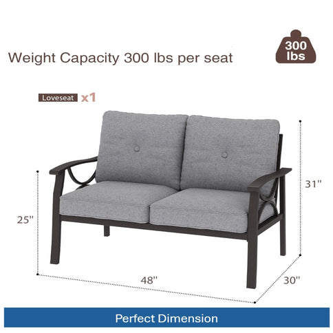 Patio Furniture Set With Coffee Table And Cushions For Backyard