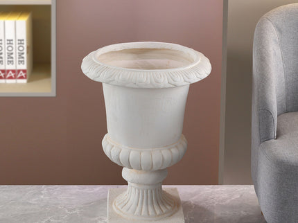 Roman Urn Planter Pot For Indoor / Outdoor - Beige White