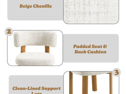 Ogin - Side Chair (Set of 2) - Beige / Gray