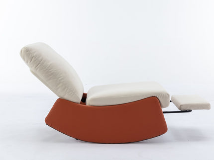 Modern Rocking Chair Recliner, Comfy Rocker Nursery Chair With Footrest, Accent Reading Chair, Upholstered Lounge Chair For Relaxing, Resting, Soft Padded Rocker For Indoor Living Room Bedroom