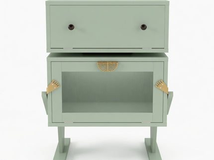 Robot LED Nightstand With 360° Rotating Drawer