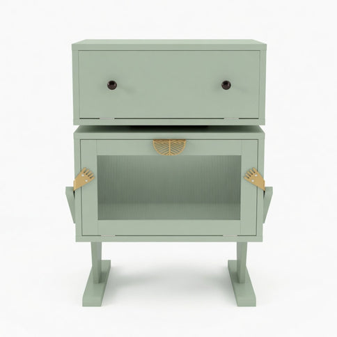 Robot LED Nightstand With 360° Rotating Drawer