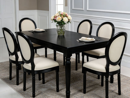 Upholstered & Round Back Dining Chairs (Set of 2)