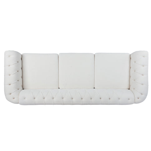 Rolled Arm Chesterfield 3 Seater Sofa