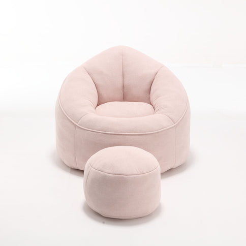Bedding Bean Bag Sofa Chair High Pressure Foam With Footrest