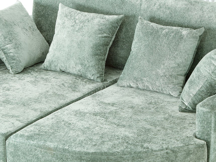 Boneless Design Upholstered Sofa Bed With Cup Holders
