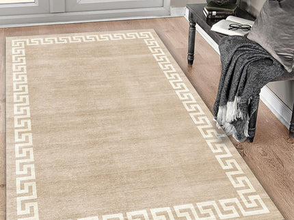 Toucan - 5' X 7' Washable Non - Slip Area Rug - Beige