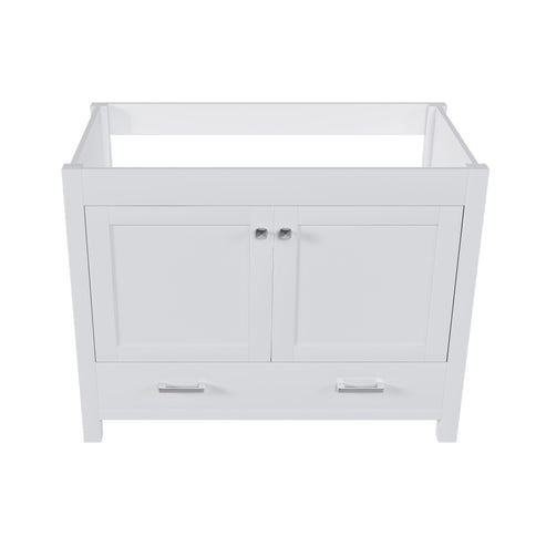 42" Bathroom Vanity Base With Doors And Drawer - White