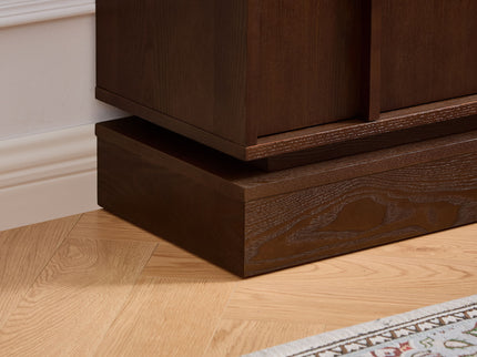 Fluted Sideboard Buffet Cabinet With 2 Doors And Adjustable Shelf, Storage Cabinet For Entryway