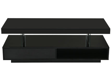 LED Coffee Table With 2 Drawers And Display Shelves