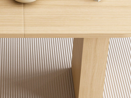Oval Dining Table With Wood Strip Base