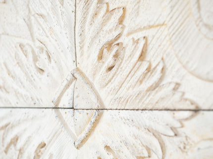 Distressed Wooden Square Wall Panels (Set of 4) - White