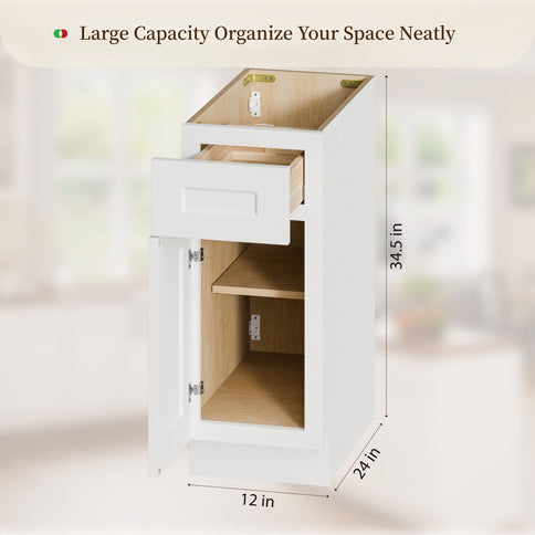 Shaker Base Cabinet With Soft-Close Door And Drawer