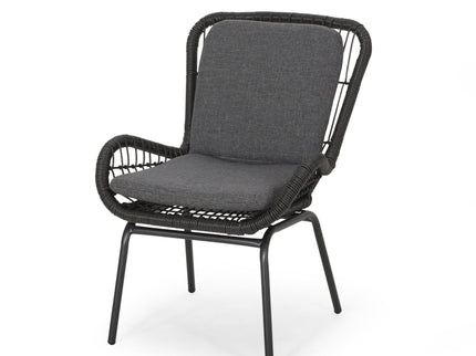Outdoor Wicker Club Chair With Cushions (Set of 2)