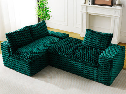 Modular Sofa, Convertible Twin Seat With Chaise Lounge