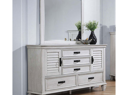 Lockeford - 5 Drawer Dresser With Mirror - White