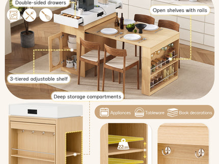 Extendable Dining Table With Folding Top