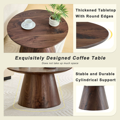 Circular Coffee Table With Adjustable Feet