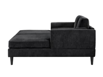 Chaise Lounge Sofa Bed With Dual Layer Armrests For Living Room
