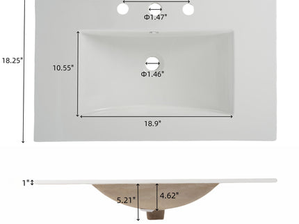 30" Vintage Bathroom Vanity With Ceramic Sink, Modern Bathroom Vanity Cabinet With 2 Soft Close Doors, Equpiied With 4 Sturdy Iron Legs - Antique Dark Brown