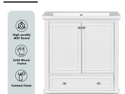 Modern Bathroom Vanity Base Only With Doors And Drawer
