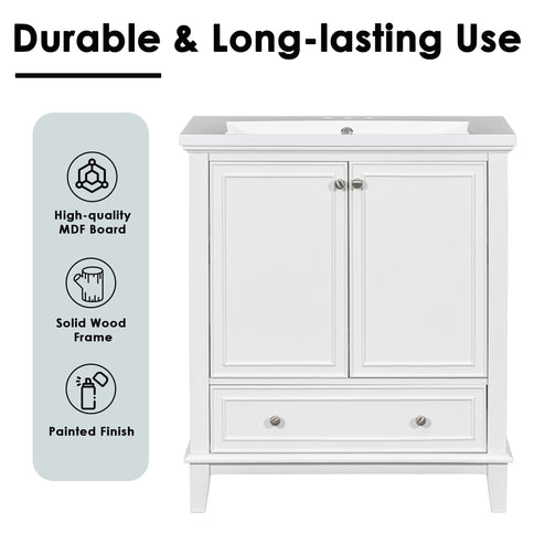 Modern Bathroom Vanity Base Only With Doors And Drawer