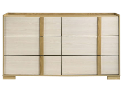 Lincoln - 6 Drawer Dresser - Natural / White