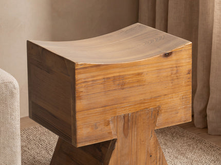 Nico - Stool Ottoman - Brown