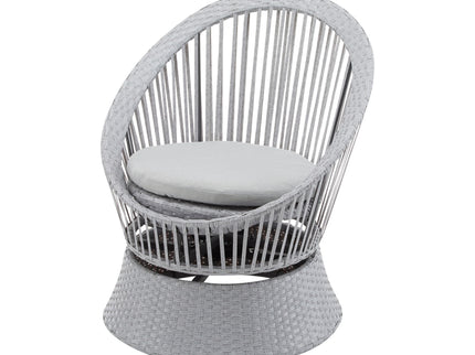 Modern Swivel Wicker Lounge Chair With Round Design