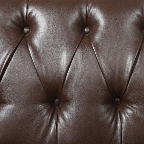 Sophisticated Loveseat With Diamond Stitched Detailing