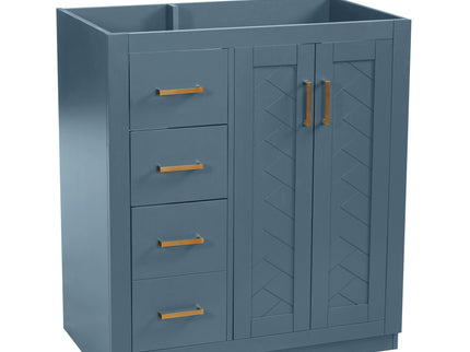 Retro Style Bathroom Vanity With 3 Drawers & Soft-Closing Doors