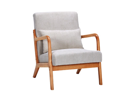 Accent Arm Chair With Pillow Upholstered