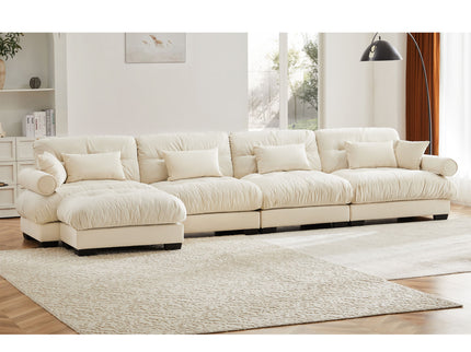 Super Comfort Oversized Modular Sectional Sofa With Movable Ottoman
