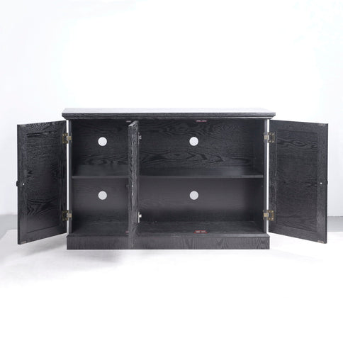 Storage Cabinet With 3 Mirrored Acrylic Doors, Adjustable Shelves