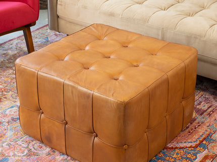 Benjiro - Square Ottoman - Tan