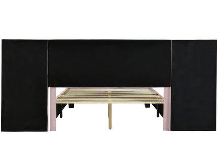 Upholstered Platform Bed With Big Headboard
