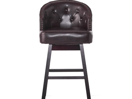 360 Degree Swivel Bar Stool With Stunning Nailhead Trim (Set of 2)