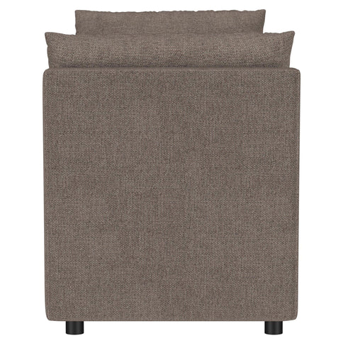 Isiah - Raised Arm Accent Bench - Brown
