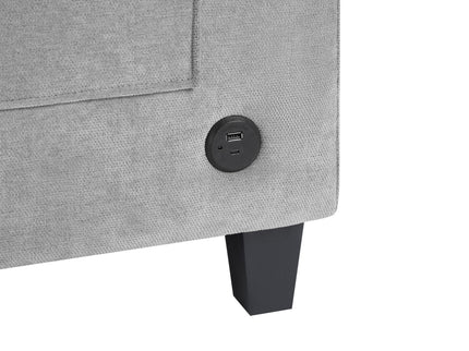 U Shaped Sectional Sofa, Corner Living Room Couch With Built In Cup Holders, Storage, USB Ports